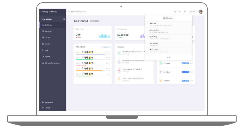 screenshot of Learning Clubhouse